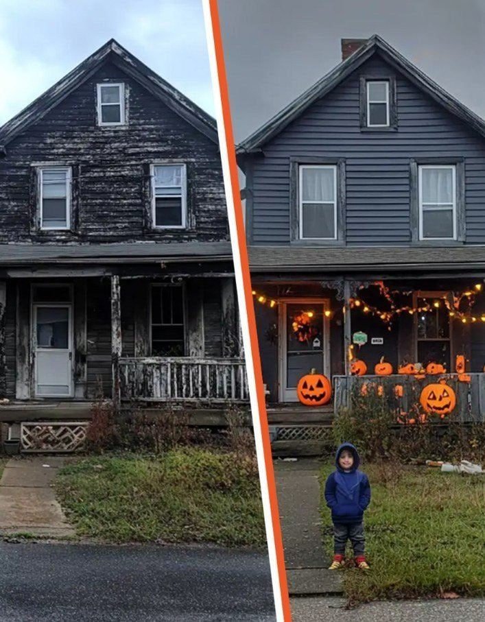 Boy Transforms Old Lady’s Home for Halloween – Her Heartwarming Reaction Will Melt You!@