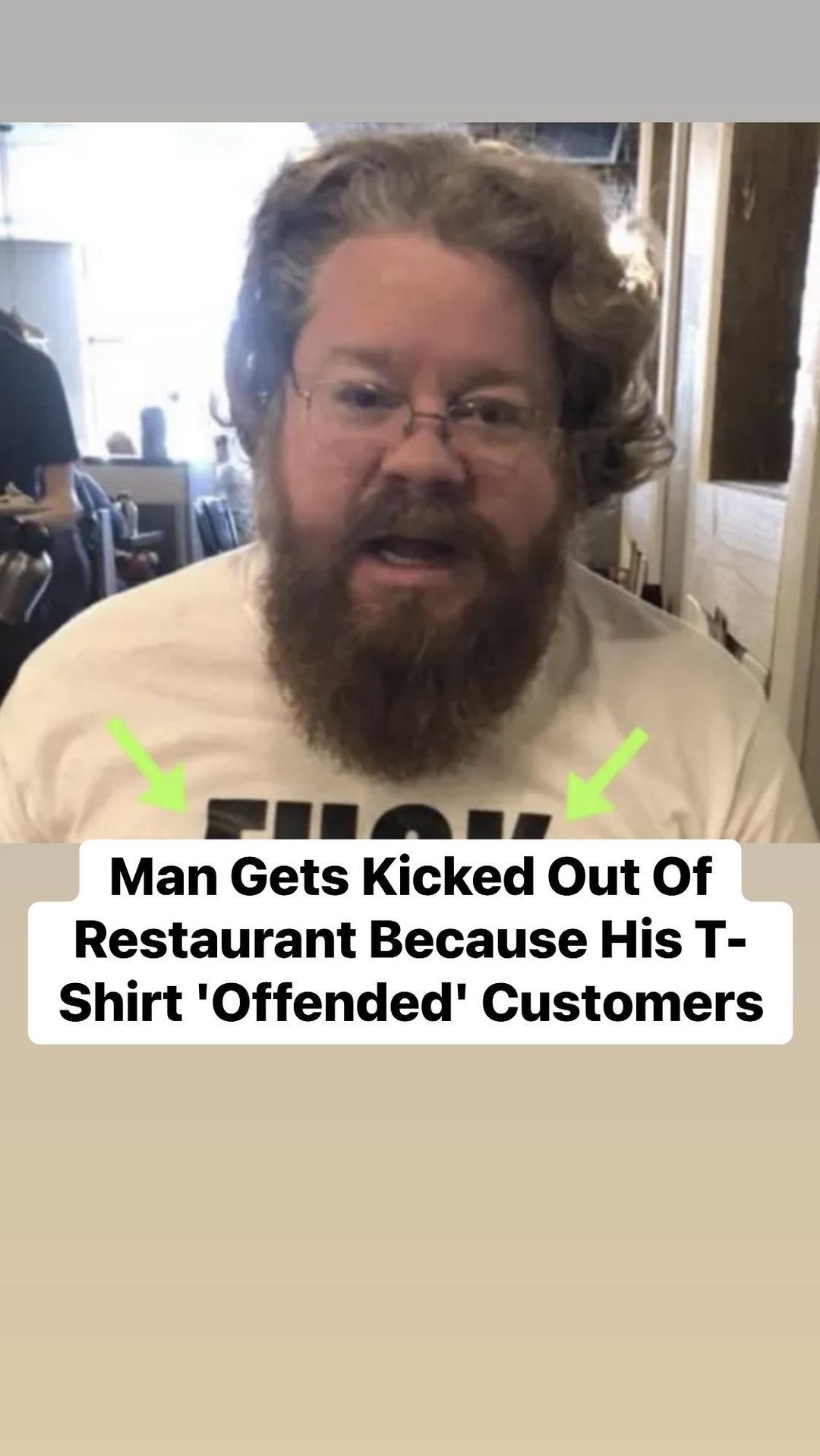 Man Gets Kicked Out Of Restaurant Because His T-Shirt ‘Offended’ Customers