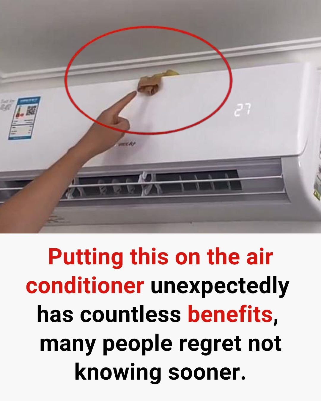 Putting this on the air conditioner seems to be harmful but unexpectedly has countless benefits, many people regret not knowing sooner.