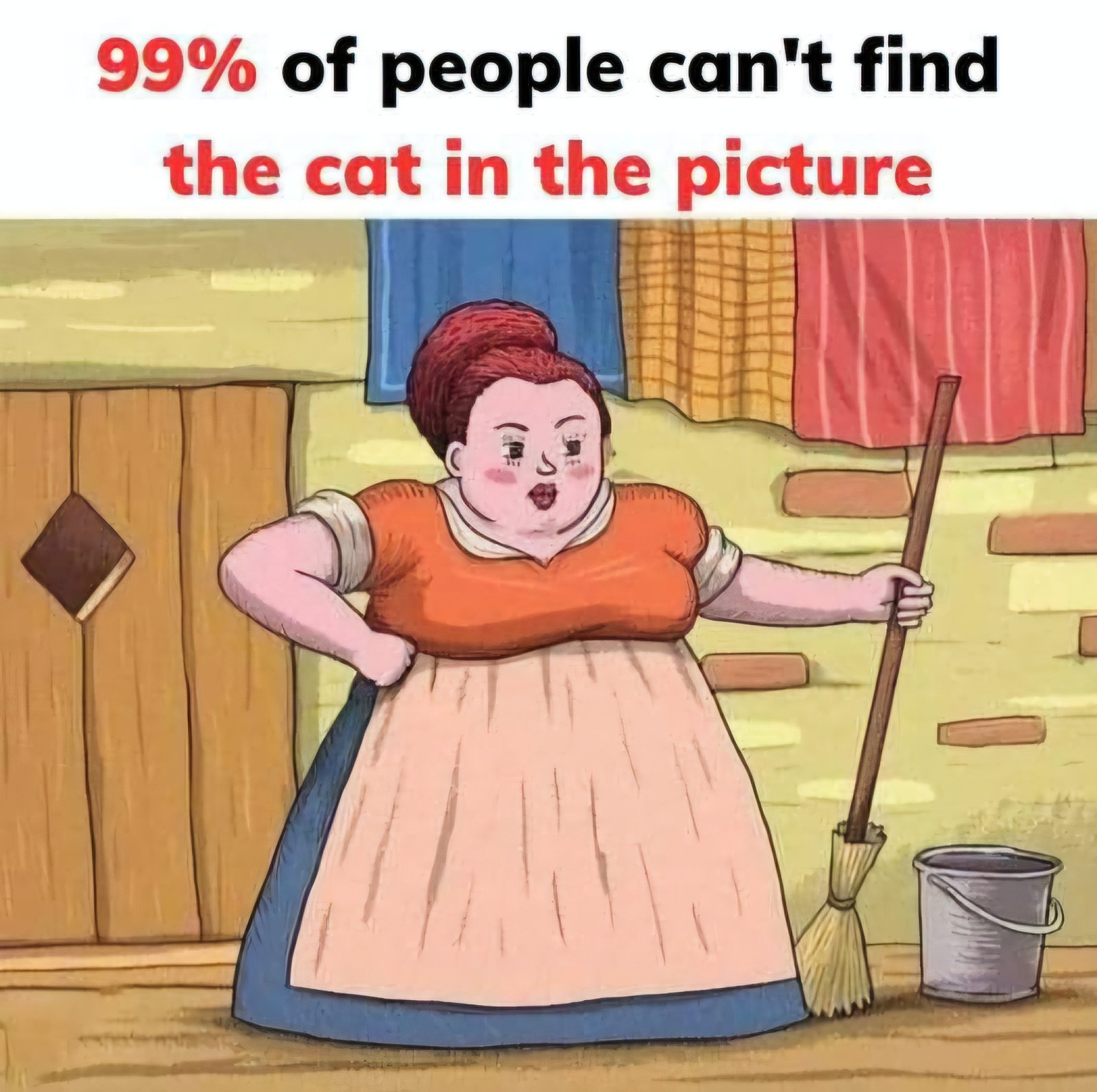 99% of people can’t find the cat in the picture