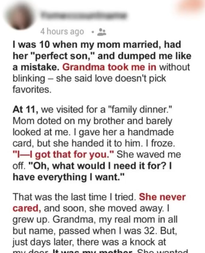 She Gave Me Away at Ten — But Grandma Saved My Life