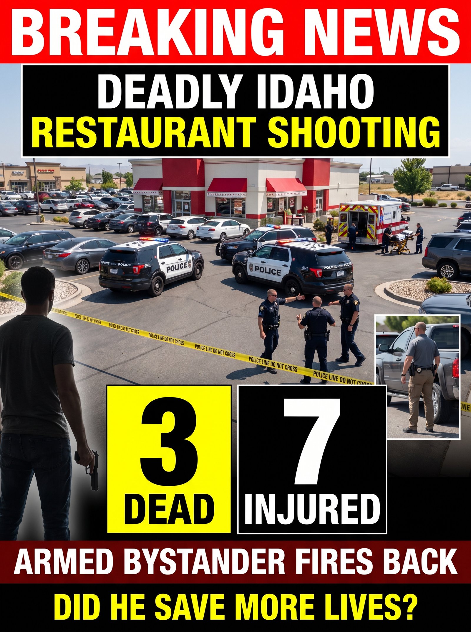Idaho Restaurant Shooting Leaves 3 Dead, 7 Injured as Police Reveal New Details About the Gunman