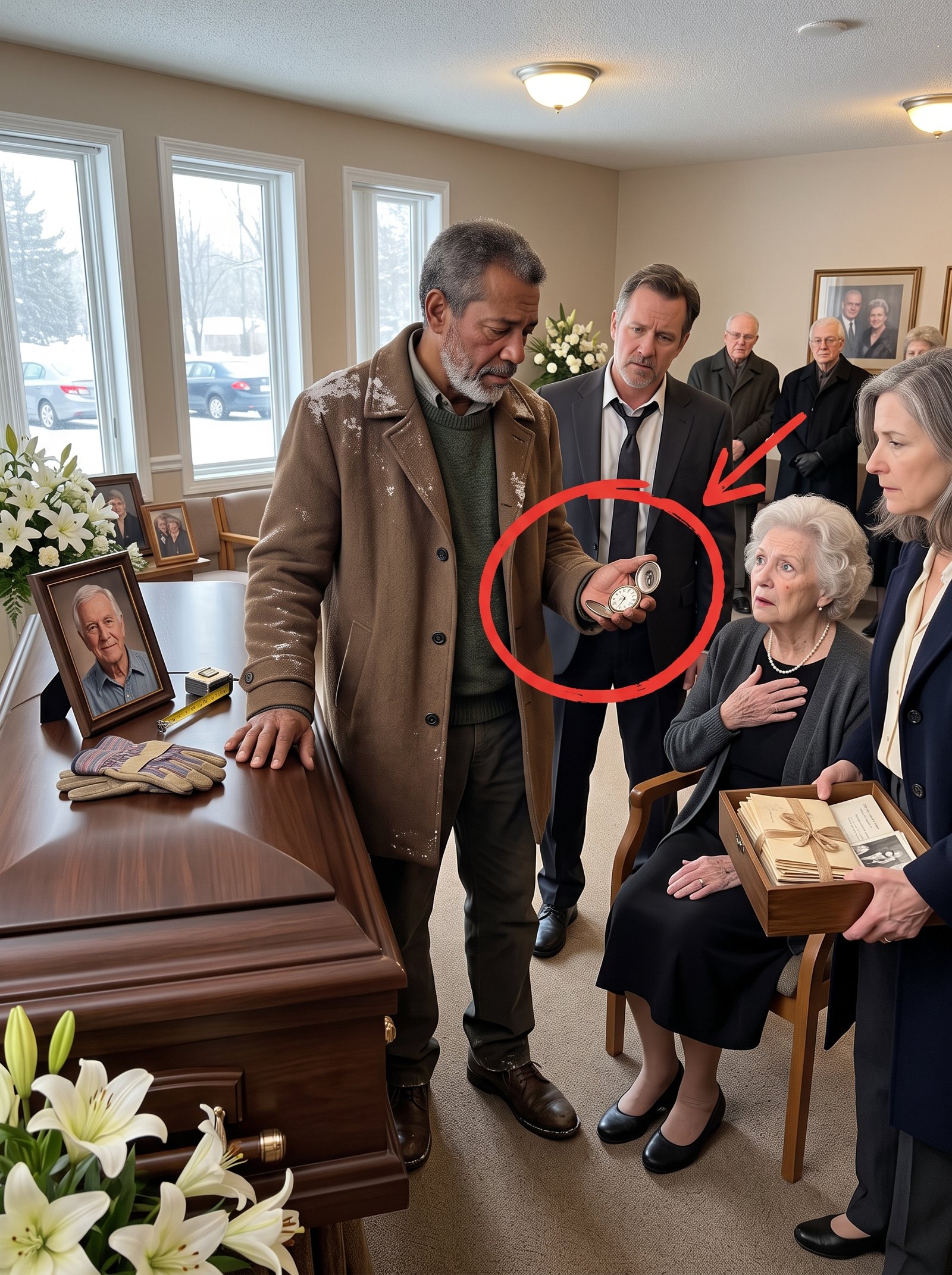 At My Father’s Funeral, a Stranger Called Him “Dad”—Then He Opened the Watch Mom Had Forbidden Us to Touch
